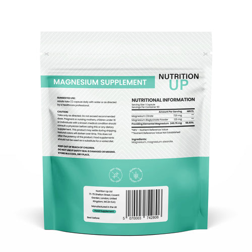 Magnesium Glycinate & Citrate 850mg | 90 Capsules
